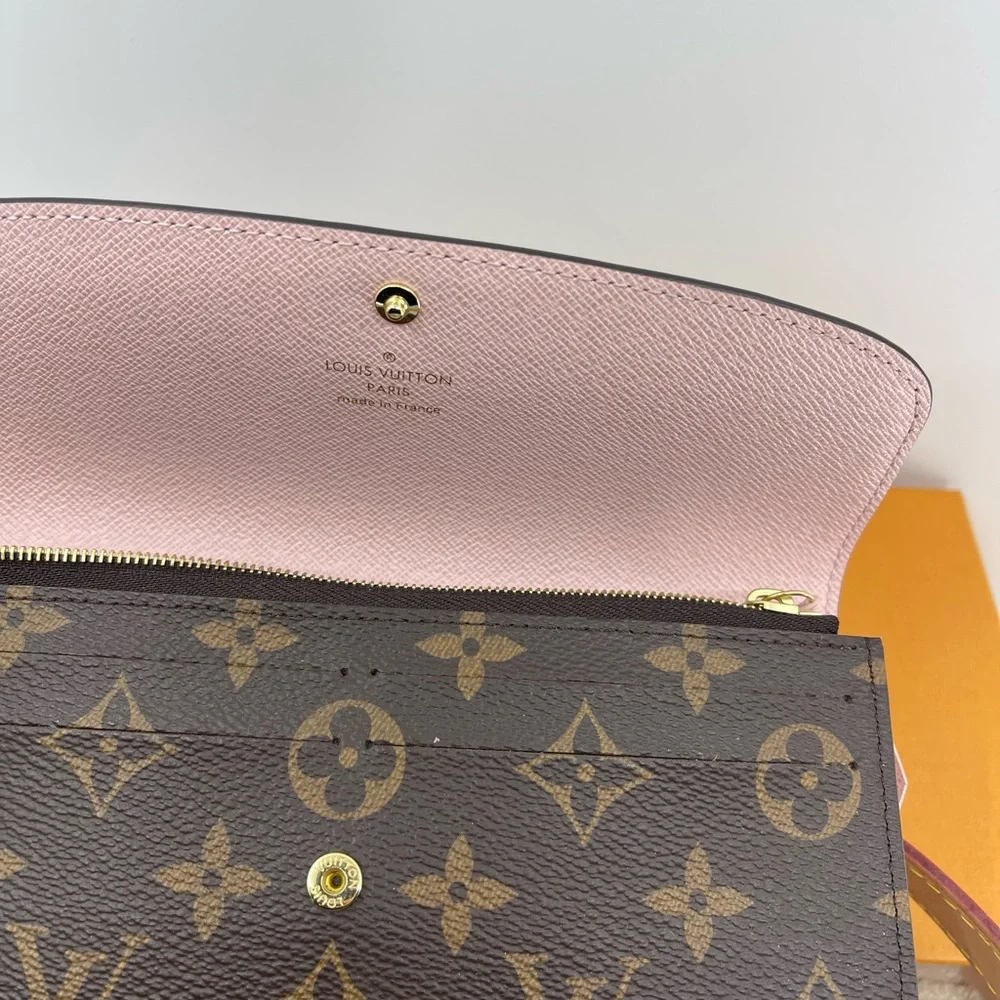 Louis Vuitton Monogram Emilie Wallet on Strap Rose Ballerine M61289 - Picture 5 of 14